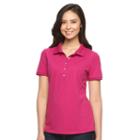 Croft & Barrow, Women's &reg; Classic Solid Polo, Size: Small, Med Pink