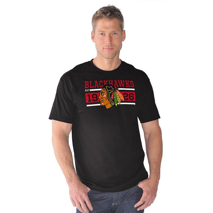 Men's Chicago Blackhawks Overtime Tee, Size: Xxl, Black