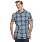 Big & Tall Apt. 9&reg; Premier Flex Plaid Modern-fit Stretch Woven Button-down Shirt, Men's, Size: M Tall, Dark Blue