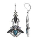 Simply Vera Vera Wang Stone Cluster Nickel Free Chandelier Earrings, Women's, Med Blue