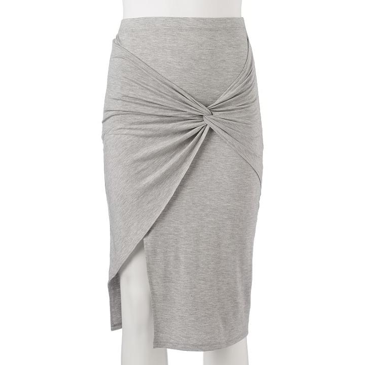 Juniors' Joe B Twist Midi Skirt, Girl's, Size: Xs, Light Grey