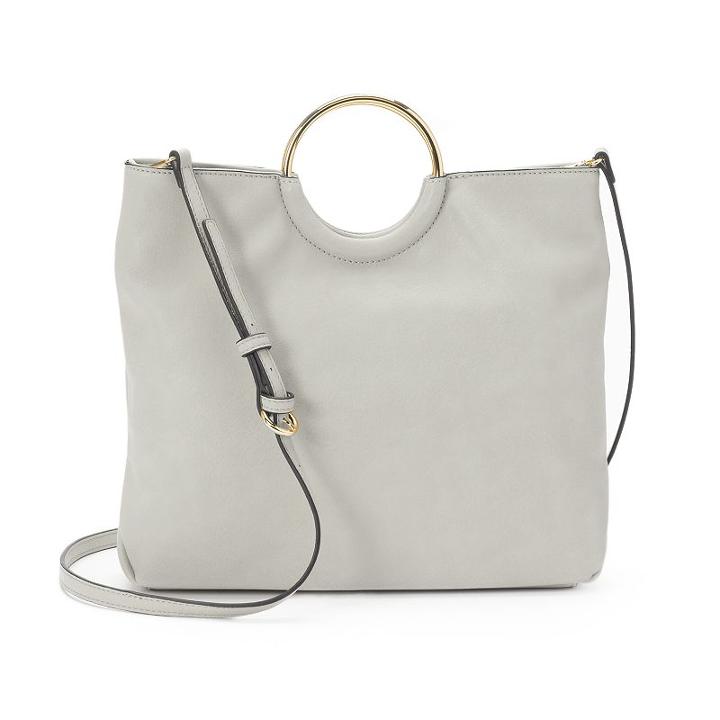 Lc Lauren Conrad Ring Convertible Crossbody Bag, Women's, Grey