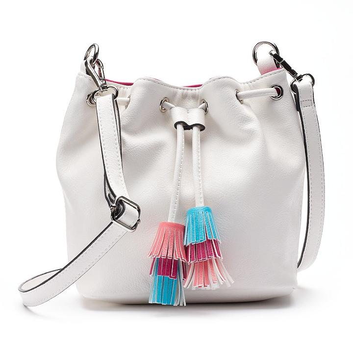 Candie's&reg; Lincoln Bucket Bag, Women's, White