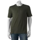 Men's Croft & Barrow&reg; True Comfort Henley, Size: Xl, Dark Green