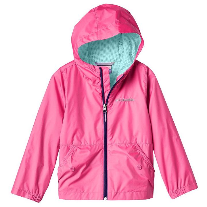 Girls 4-18 Columbia Lightweight Solid Rain Jacket, Girl's, Size: L(14/16), Orange Oth
