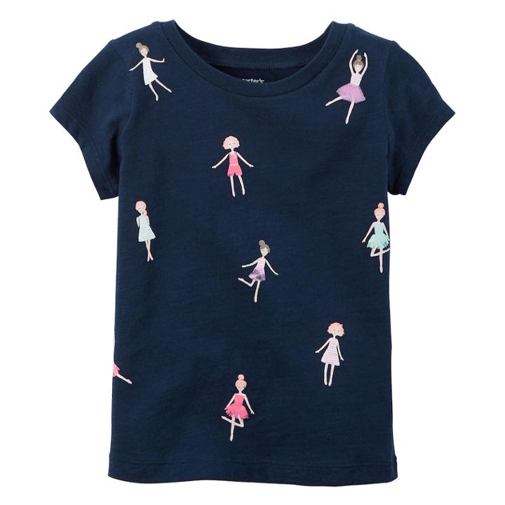 Toddler Girl Carter's Short-sleeve Embellished Graphic Tee, Size: 4t, Blue