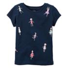 Toddler Girl Carter's Short-sleeve Embellished Graphic Tee, Size: 4t, Blue