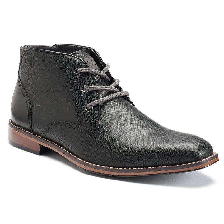 Sonoma Goods For Life Men's Textured Boots, Size: Medium (11), Black
