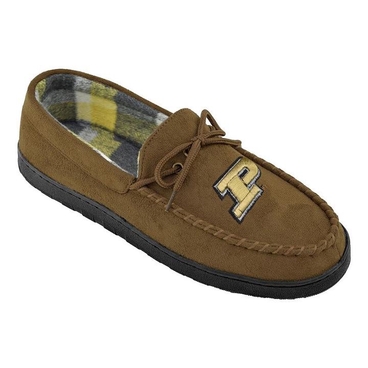 Men's Purdue Boilermakers Microsuede Moccasins, Size: 9, Brown