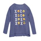 Girls 7-16 Harper & Elliott Waffle Textured Graphic Tee, Size: Small, Blue (navy)
