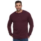 Big & Tall Croft & Barrow&reg; Classic-fit Stretch Henley, Men's, Size: Xxl Tall, Red