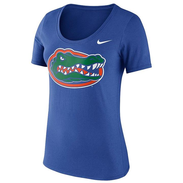 Women's Nike Florida Gators Logo Scoopneck Tee, Size: Medium, Dark Blue