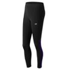 Women's New Balance Accelerate Workout Leggings, Size: Medium, Drk Purple