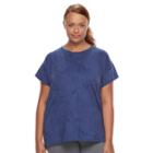 Plus Size Tek Gear&reg; Crewneck Jersey Tee, Women's, Size: 3xl, Dark Blue