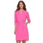 Women's Apt. 9&reg; High-low Shirtdress, Size: Medium, Med Pink