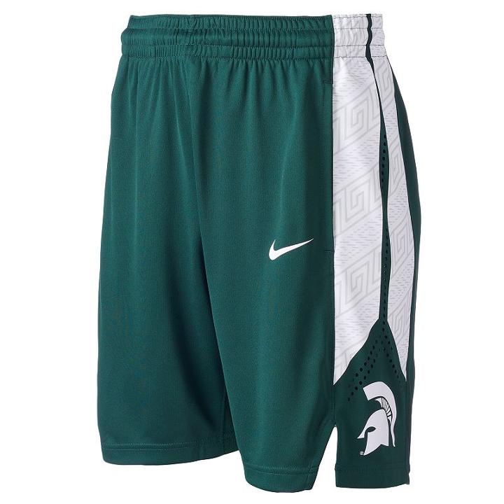 Men's Nike Michigan State Spartans Dri-fit Rep Shorts, Size: Medium, Green
