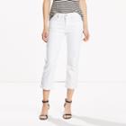 Women's Levi's Classic Fit Cuffed Capri Jeans, Size: 2/26, White