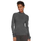 Women's Napa Valley Mockneck Sweater, Size: Large, Grey (charcoal)
