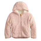 Girls 7-14 C & C California Sherpa Midweight Jacket, Size: 10-12, Light Pink