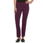 Petite Apt. 9&reg; Pull-on Straight-leg Dress Pants, Women's, Size: 10p-short, Light Red