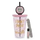 Simple Pleasures Leopard Print Lip Balm, Nail File & Cup Gift Set, Assorted