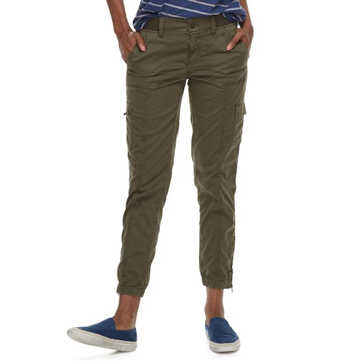 Women's Sonoma Goods For Life&trade; Convertible Joggers, Size: 10, Green
