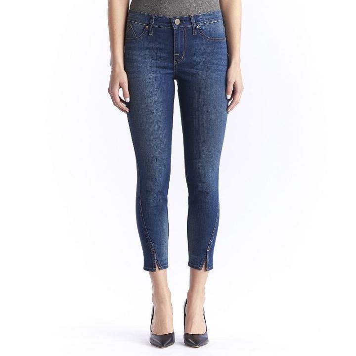Women's Rock & Republic&reg; Vented Crop Jean Leggings, Size: 4, Med Blue