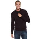 Men's Marc Anthony Slim-fit Full-zip Mockneck Sweater, Size: Xl, Dark Red