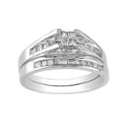 Diamond Engagement Ring Set In 10k White Gold (1/2 Carat T.w.), Women's, Size: 5