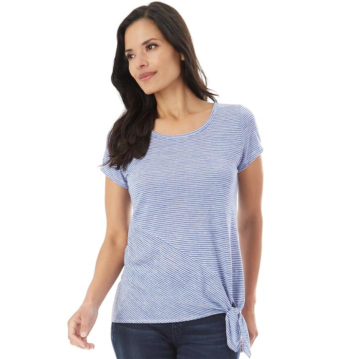 Women's Apt. 9&reg; Side Knot Tee, Size: Medium, Purple