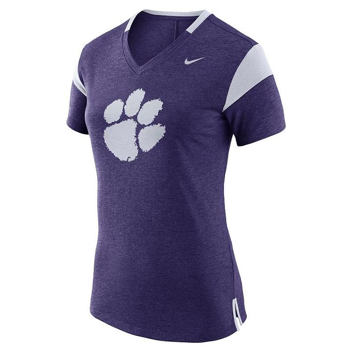 Women's Nike Clemson Tigers Fan Top, Size: Medium, Purple