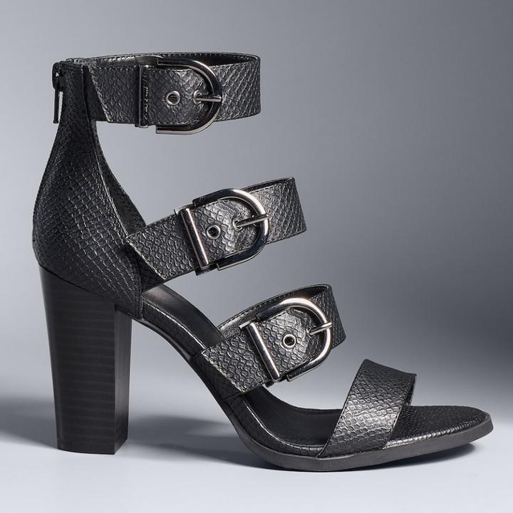 Simply Vera Vera Wang Dusseldorf Women's High Heel Sandals, Size: 8.5, Black