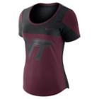 Women's Nike Virginia Tech Hokies Enzyme-washed Colorblock Tee, Size: Xl, Dark Red