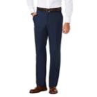 Men's Haggar Travel Performance Tailored Fit Stretch Flat-front Suit Pants, Size: 34x30, Blue
