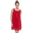 Juniors' Lily Rose Necklace Shift Dress, Teens, Size: Medium, Brt Red