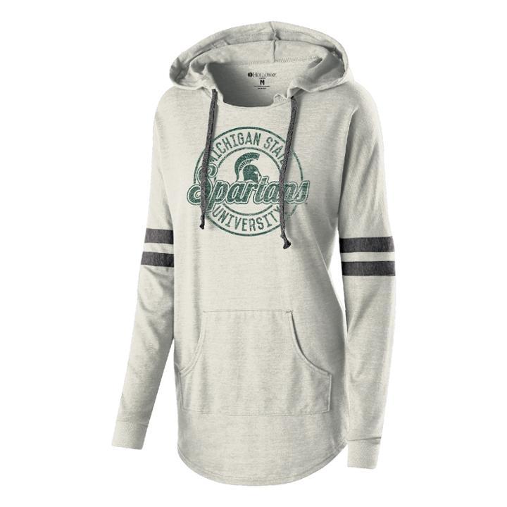 Women's Michigan State Spartans Low Key Pullover Hoodie, Size: Medium, Beige Oth