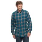 Big & Tall Sonoma Goods For Life&trade; Modern-fit Supersoft Flannel Button-down Shirt, Men's, Size: 3xb, Dark Blue