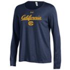 Women's Under Armour Cal Golden Bears Charged Tee, Size: Small, Blue (navy)