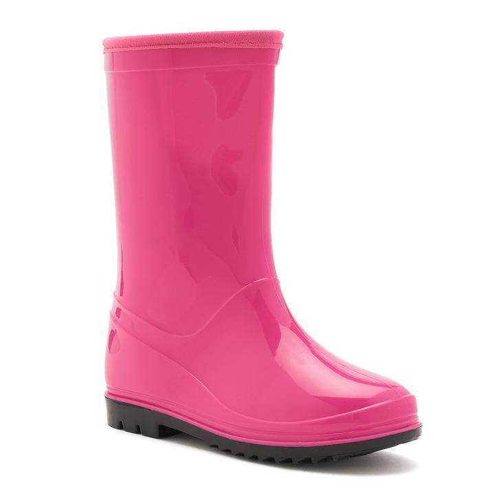 Itasca Puddle Hopper Kids' Waterproof Rain Boots, Girl's, Size: 11, Pink