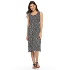 Women's Croft & Barrow&reg; Smocked Challis Dress, Size: Large, Multicolor