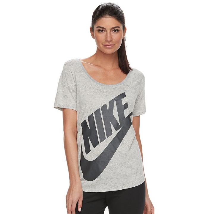 Women's Nike Short Sleeve Graphic Tee, Size: Medium, White