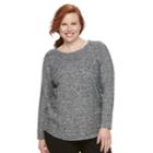 Plus Size Croft & Barrow&reg; Marled Sweater, Women's, Size: 2xl, White Oth