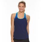 Women's Tyr Printed Mock-layer Tankini Top, Size: Medium, Blue Other