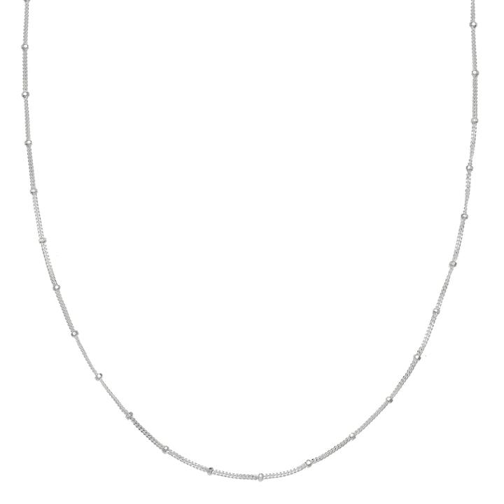 Primrose Sterling Silver Curb Chain Station Necklace, Women's, Size: 20