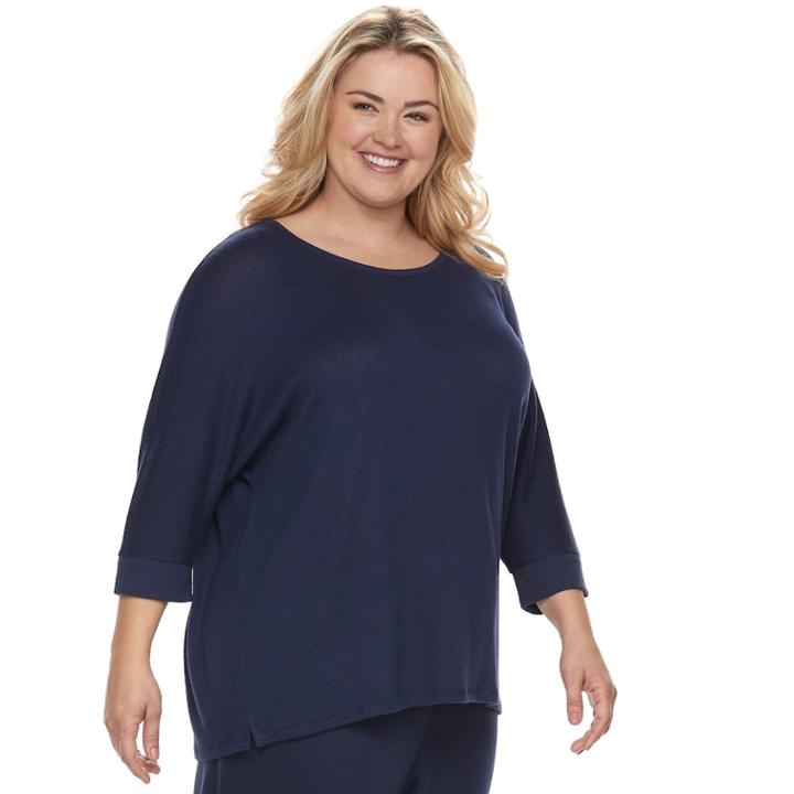 Plus Size Sonoma Goods For Life&trade; Dolman Sleep Tee, Women's, Size: 1xl, Blue