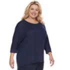 Plus Size Sonoma Goods For Life&trade; Dolman Sleep Tee, Women's, Size: 1xl, Blue