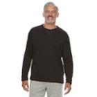 Men's Croft & Barrow&reg; Sweater Fleece Lounge Top, Size: Xl, Black