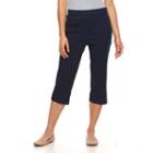 Women's Croft & Barrow&reg; Embellished Capri Jeans, Size: Small, Blue