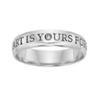 Sterling Silver Diamond Accent My Heart Is Yours Forever Purity Ring, Women's, Size: 9, White