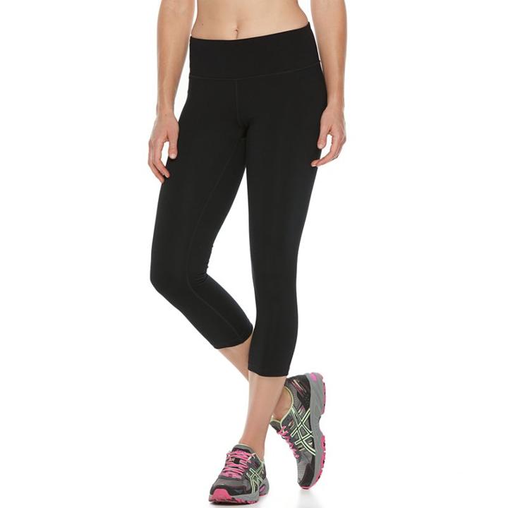 Women's Tek Gear&reg; Shapewear Capri Leggings, Size: Large, Black